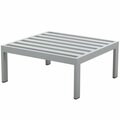 Bfm Seating Belmar Soft Gray Aluminum Ottoman 163PH6106SG